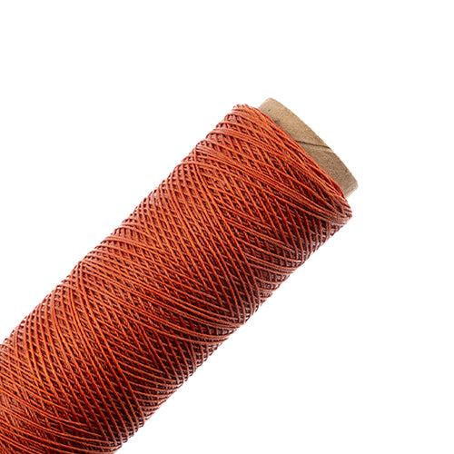 Waxed Polyester Thread Spool 3ply - 500ft - 0.38mm - Burnt Orange