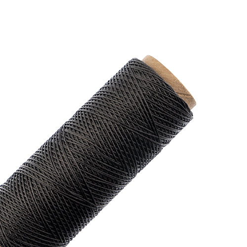 Waxed Polyester Thread Spool 3ply - 500ft - 0.38mm - Charcoal