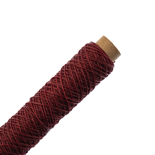 Waxed Polyester Thread Bobbin 3 Ply - 75ft - 0.38mm  - Red/Brown