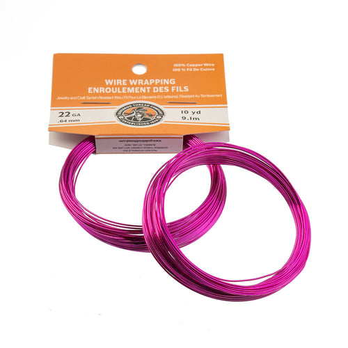 Colored Copper Wire Wrapping Tarnish Resistant -  Fuchsia