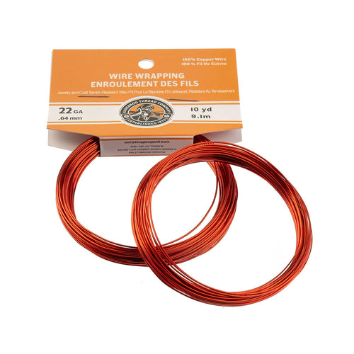 Colored Copper Wire Wrapping Tarnish Resistant - Orange